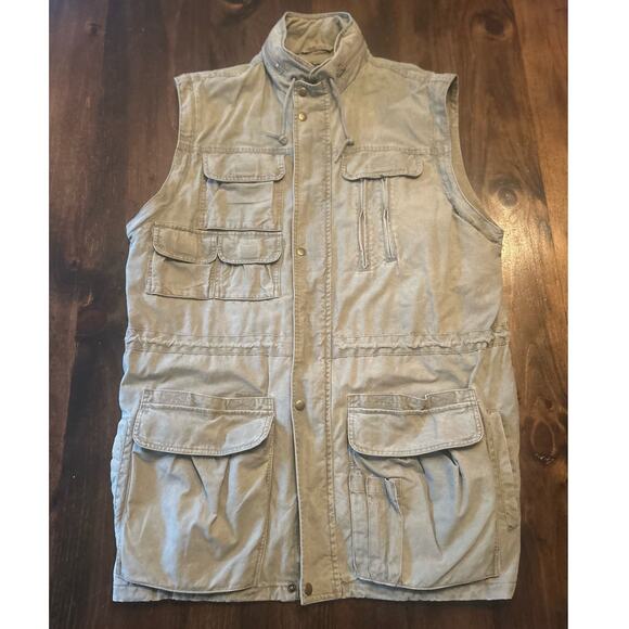 Orvis A Sporting Tradition 100% Cotton Safari Style Sleeveless Vest Men's Size M - Picture 2 of 7